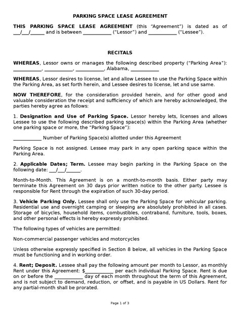 Parking Lease .